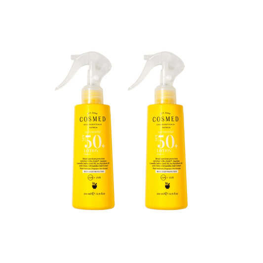 Cosmed Sun Essential Lotion Spf 50 Family Size Face And Body Spray Sunscreen For All Skin Types 200 ml 2 Pack