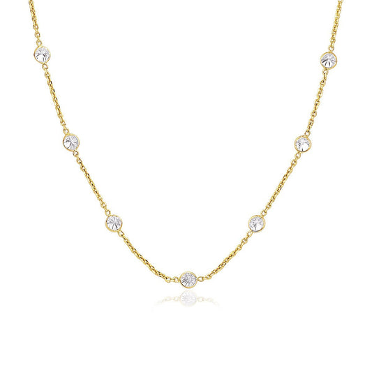 14k Yellow Gold CZ By the Yard Long Links