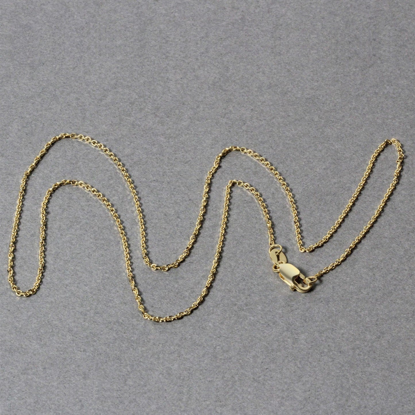 10k Yellow Gold Diamond Cut Cable Link Chain 1.1mm