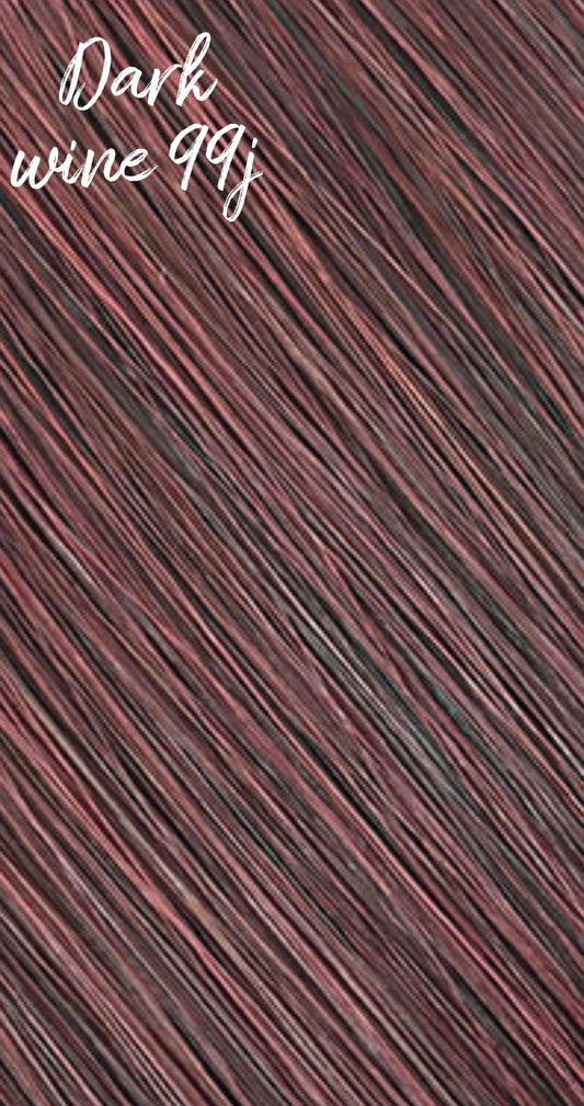 Dark Red Wine  #99J Hand Tied Weft Hair Extensions