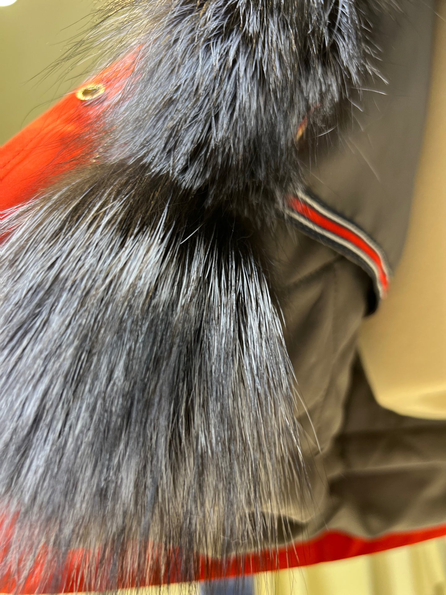 Genuine Silver Fox Fur Rabbit Fur Insulated Parka