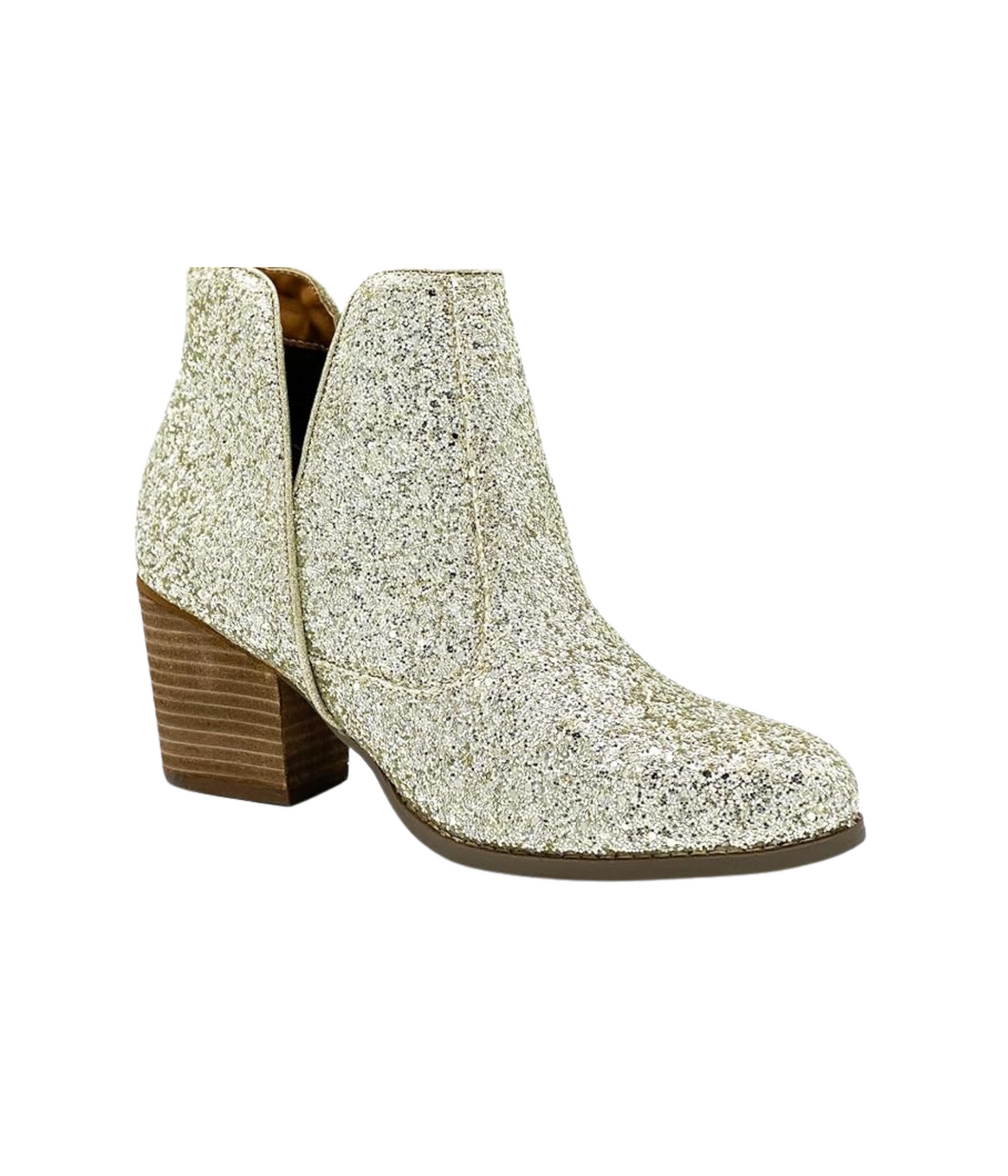 Bottines à paillettes Fiera en or