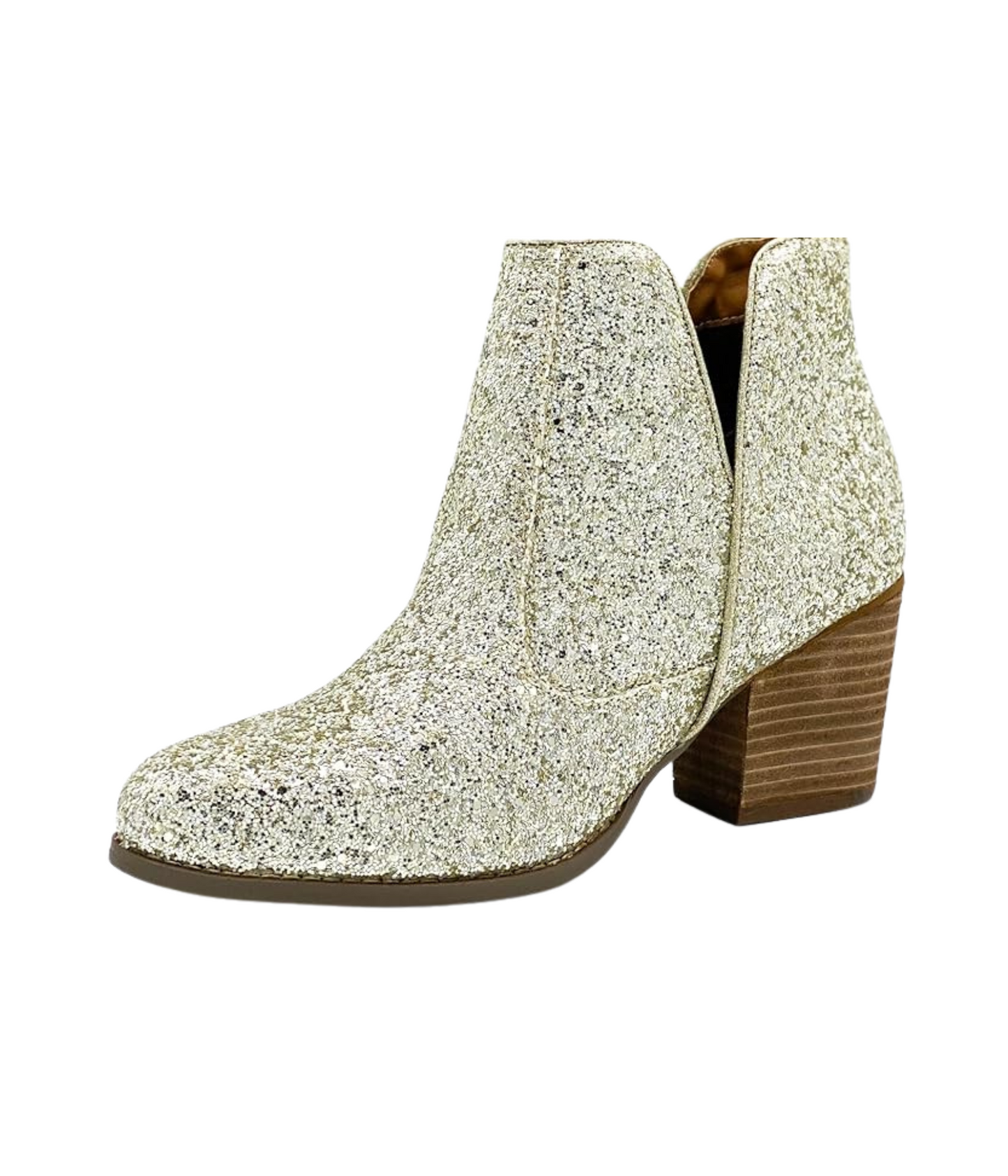 Bottines à paillettes Fiera en or
