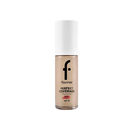 Flormar Perfect Coverage Highly Pigmented & Semi-gloss Finish SPF15 Foundation 30ml - 131 Warm Nude