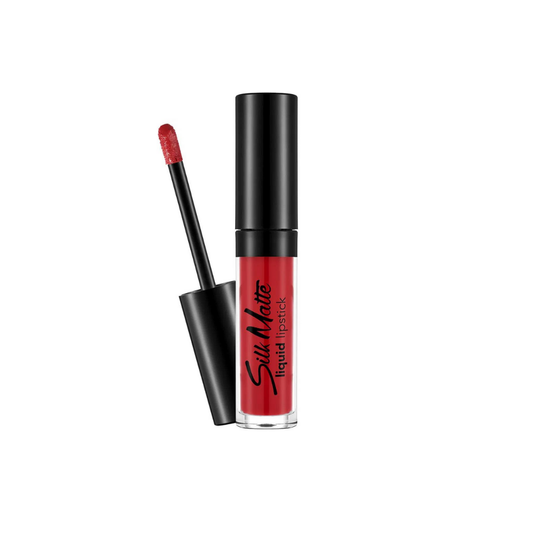 Rouge à lèvres liquide Flormar Silk Matte, hautement pigmenté et hydratant, fini mat, 4,5 ml - 007 Claret Red