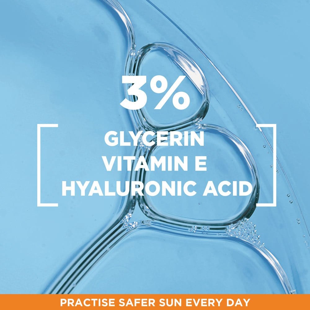 Garnier Ambre Solaire Super UV  Hyaluronic Acid Anti-Dryness Face Cream Spf50 40ml 3 Pack