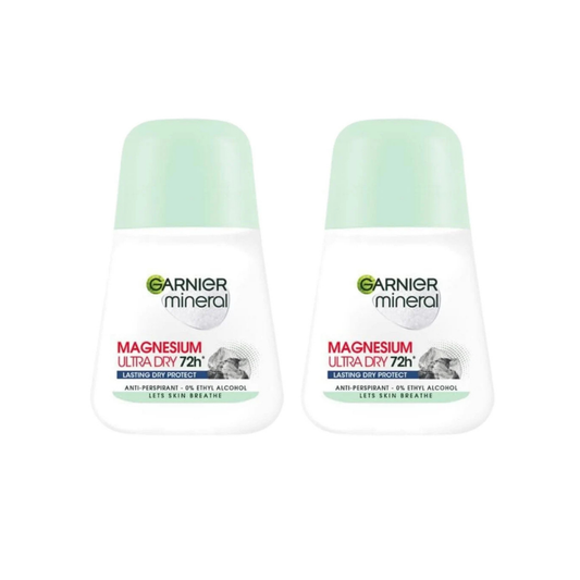 Garnier Mineral Magnesium Ultra Dry 72h Lasting Roll-On 50 ml /1.7 fl oz 2 Pack