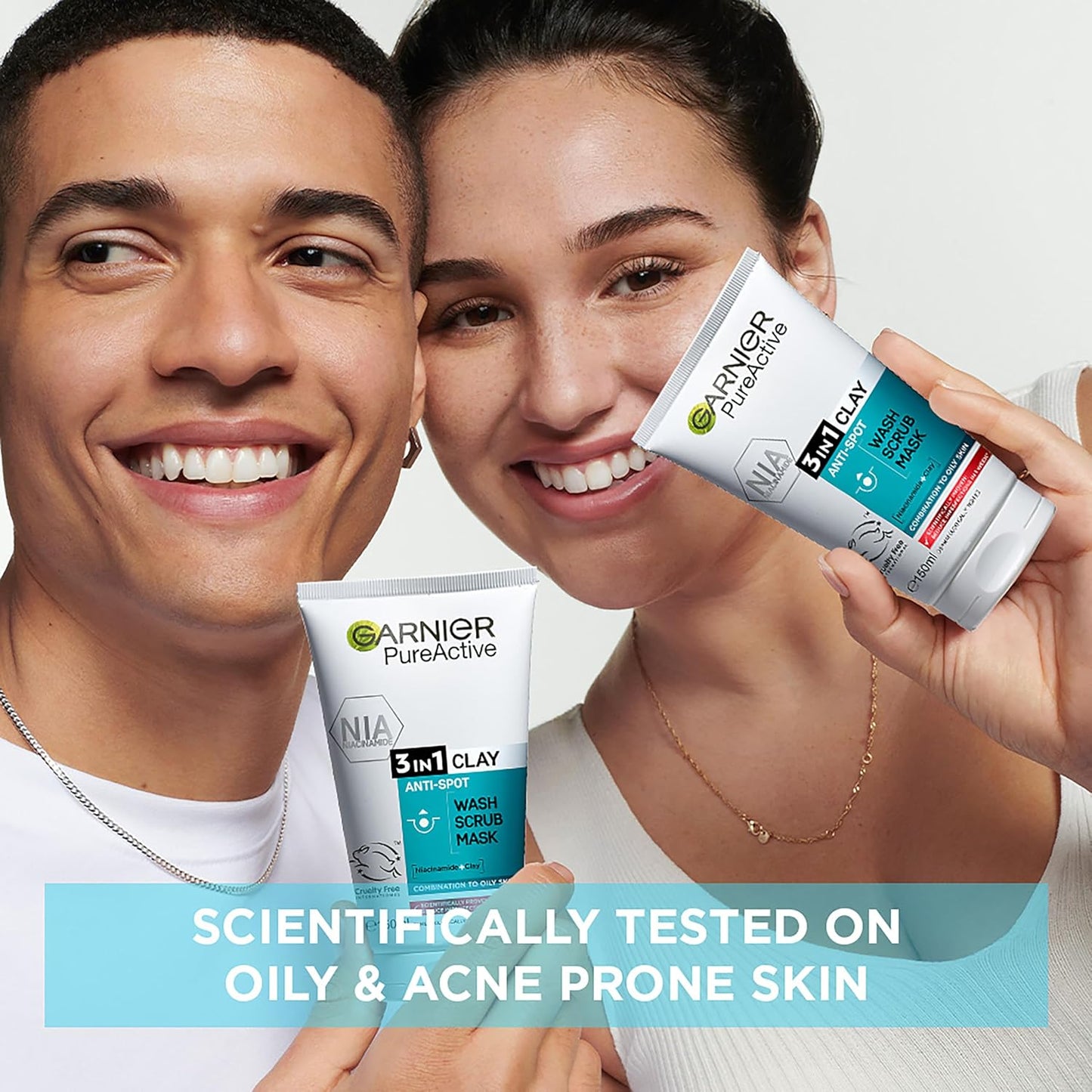 Garnier Skin Active Pure Active 3 in 1 Wash, Scrub & Mask 150 ml
