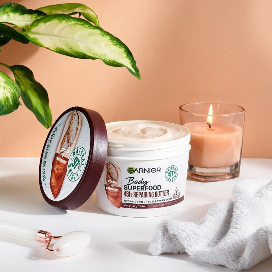 Garnier Superfood Garnier Body Superfood Cocoa & Ceramide Body Cream 380ml 3 Pack
