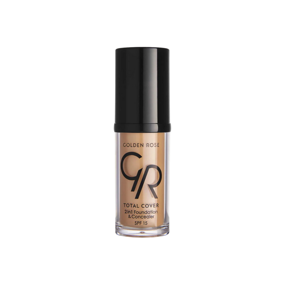 Fond de teint et anti-cernes 2 en 1 Golden Rose Total Cover - 15 Warm Sand