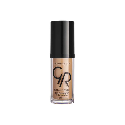 Golden Rose Total Cover 2 in 1 Foundation & Concealer - 15 Warm Sand
