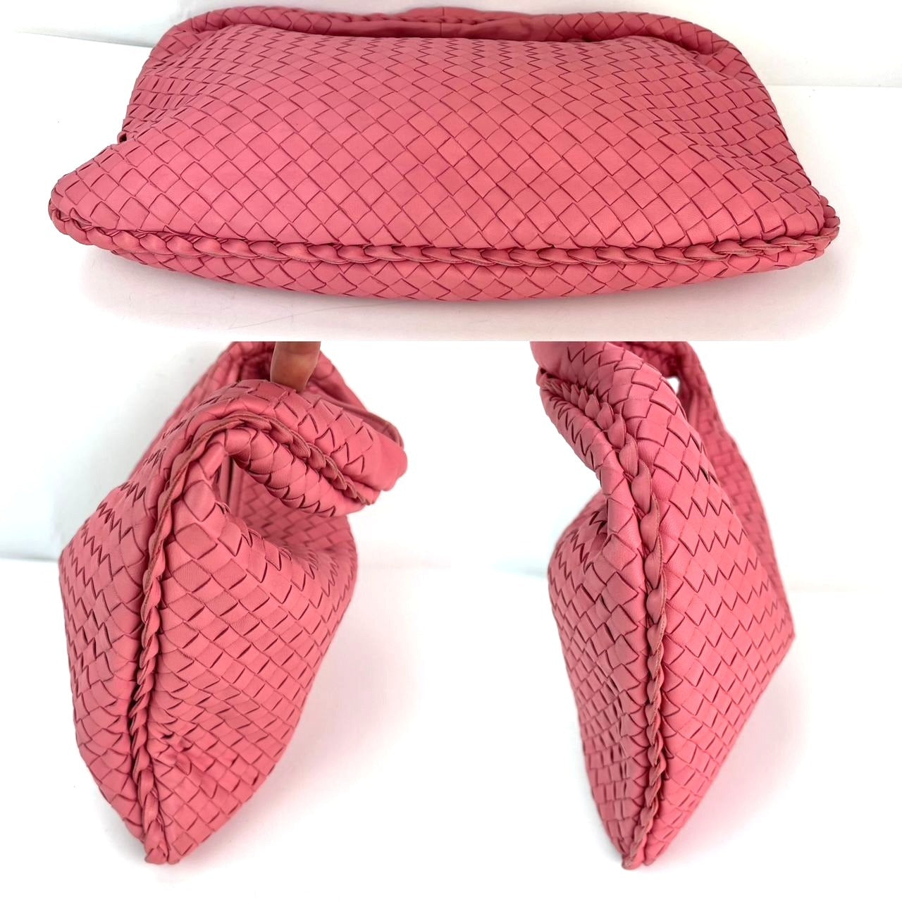 Bottega Veneta Nappa Intrecciato Medium Veneta Hobo Rose Sac Rose