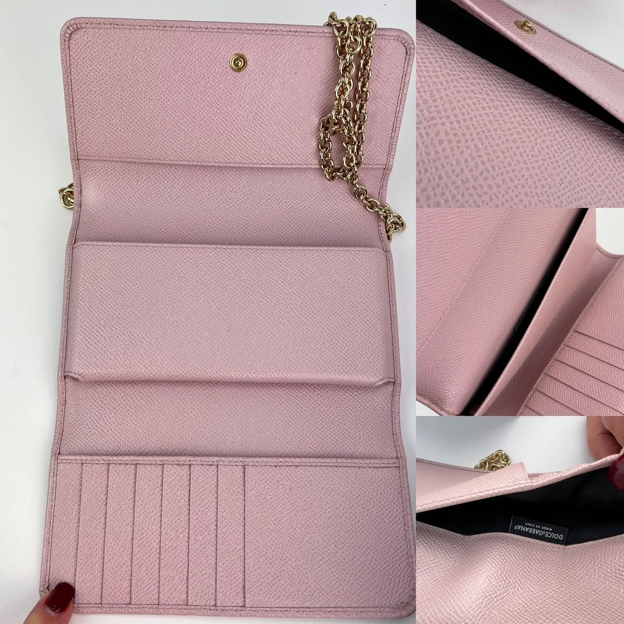 Dolce Gabbana Phone Bag St Dauphine Cartoon Pink Wallet on a Chain Hand Bag