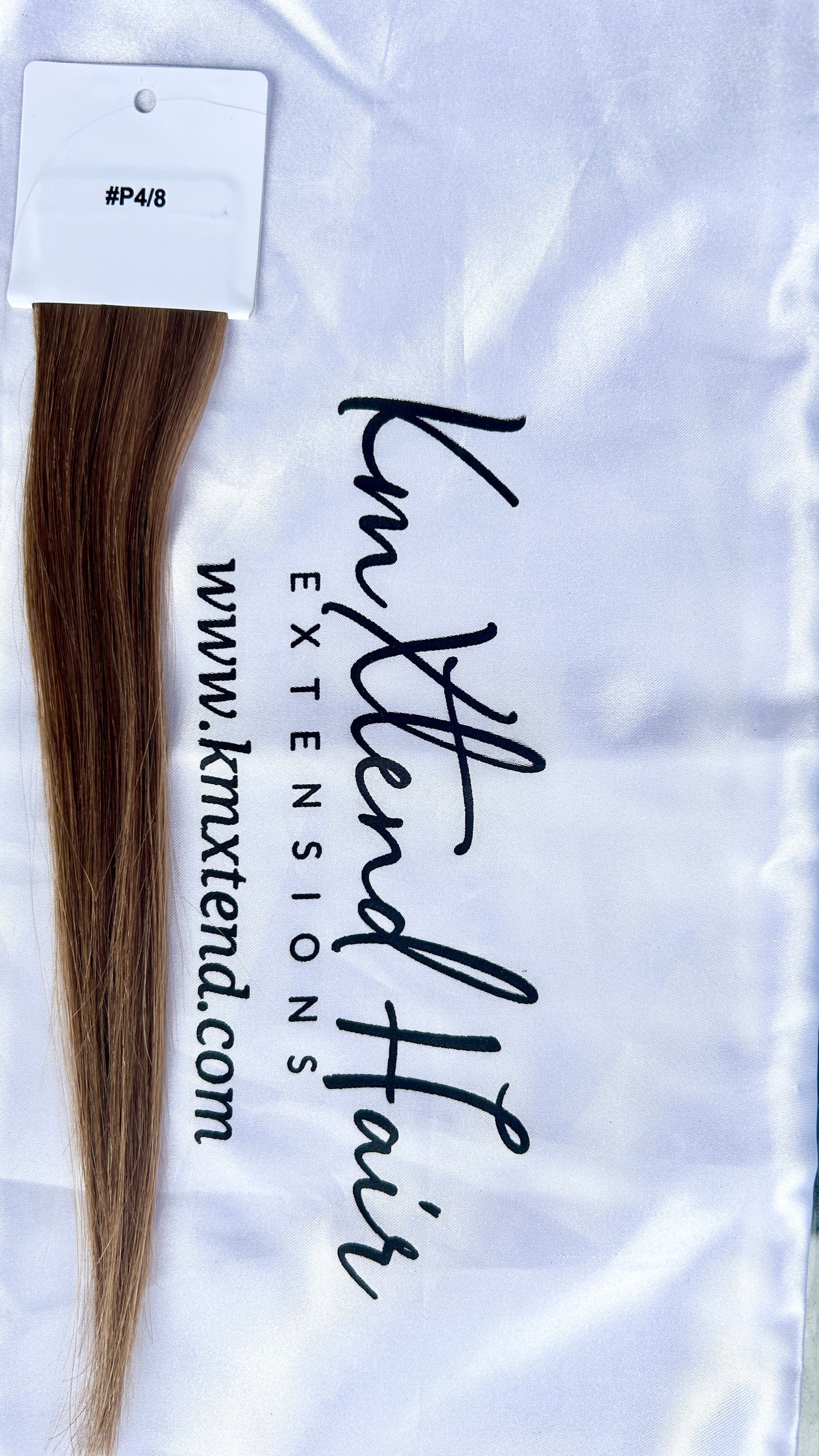 Highlighted Light and Medium Brown Cuticle Aligned Remy Clip In Hair Extensions Color P4/8