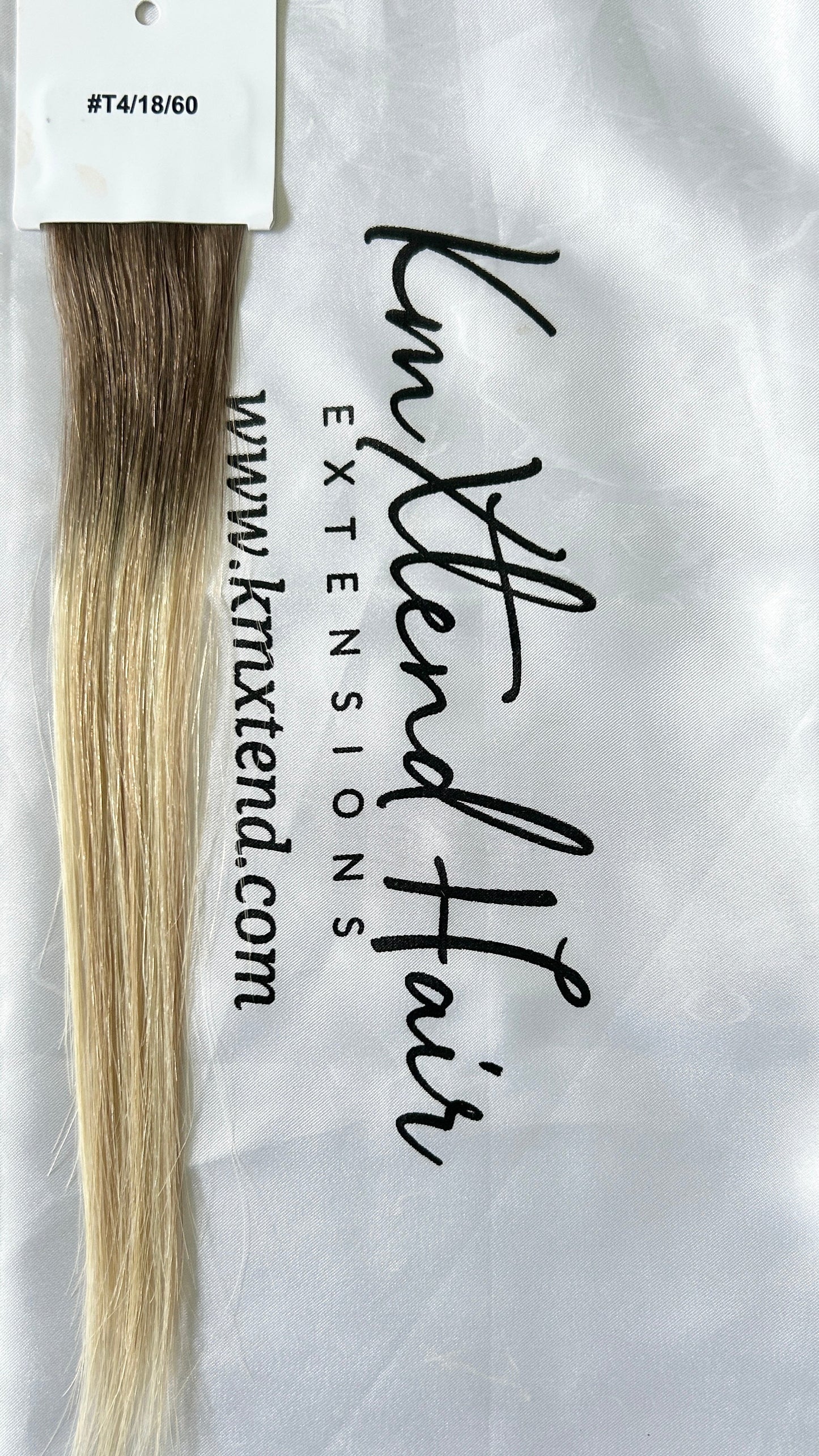 Balayage Blonde Flat Hybrid Weft Hair Extensions T4/P18/60