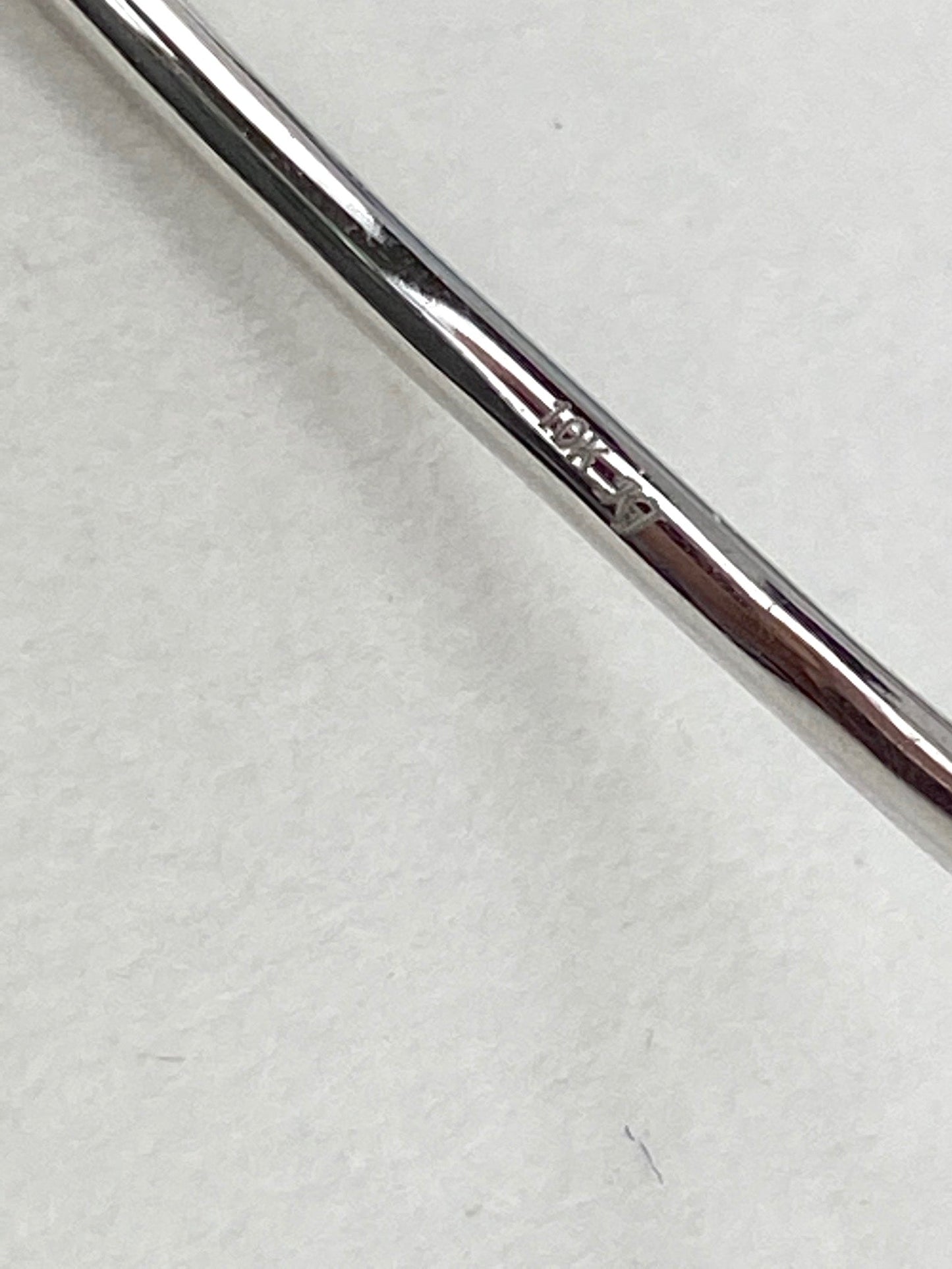 Zales 1/2 CT. T.W. Baguette and Round Diamond Alternating Hoop Earrings in 10K White Gold New