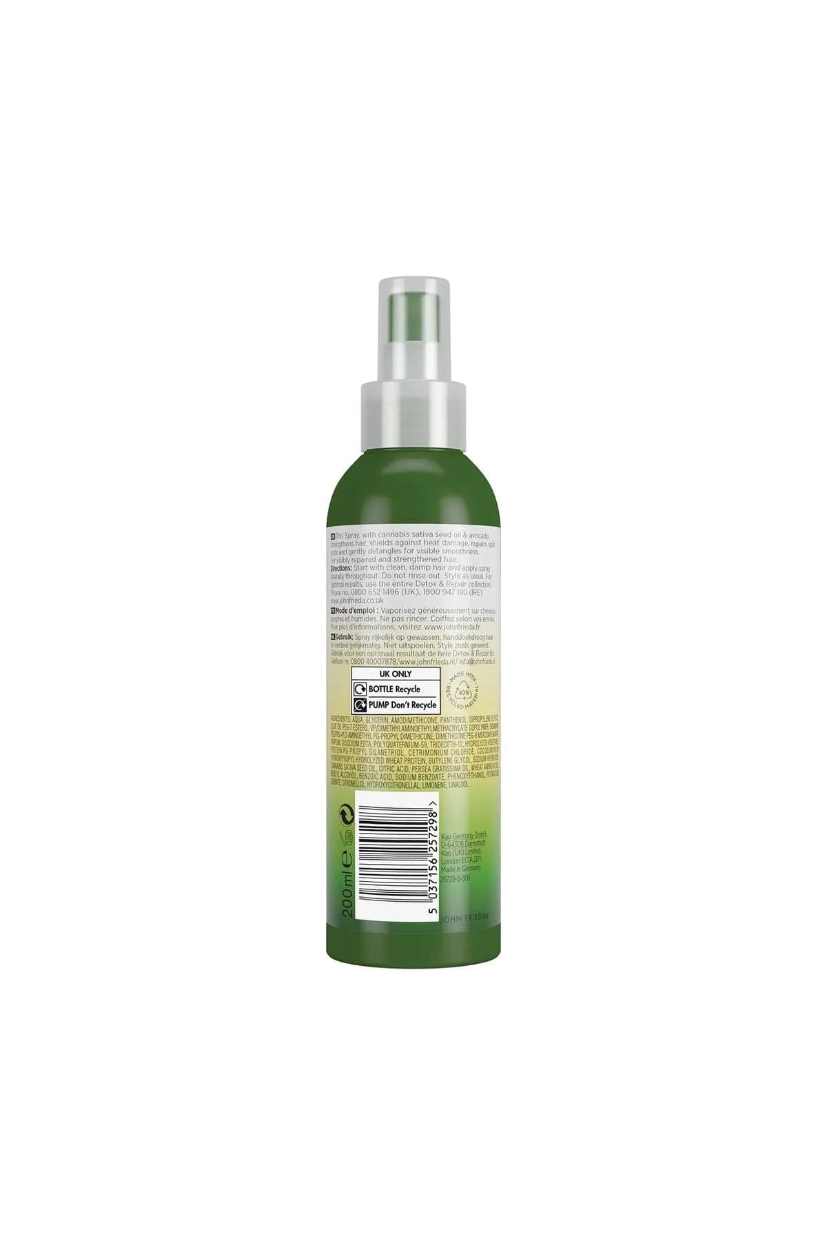 John Frieda Hair Care and Protection Spray for Dry and Damaged Hair 200 ml