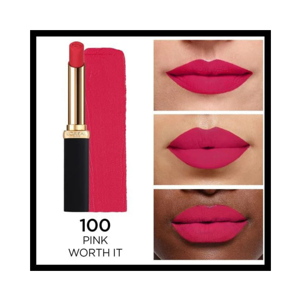 Rouge à lèvres mat volume intense Colour Riche de L'Oréal Paris - 100 Pink Worth It