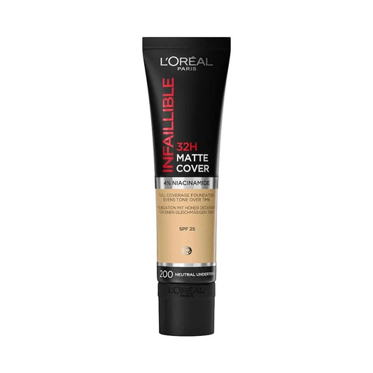 Loreal Paris Infaillible 32 H Matte Cover High Coverage Foundation 30 ml - 200 Neutral Undertone