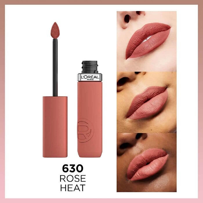 Rouge à lèvres liquide mat Infaillible de L'Oréal Paris - 630 Rose Heat