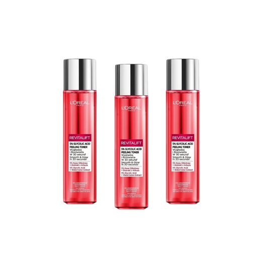 Loreal Paris Revitalift 5% Pure Glycolic Acid Peeling Tonic 180ml 3 Pack