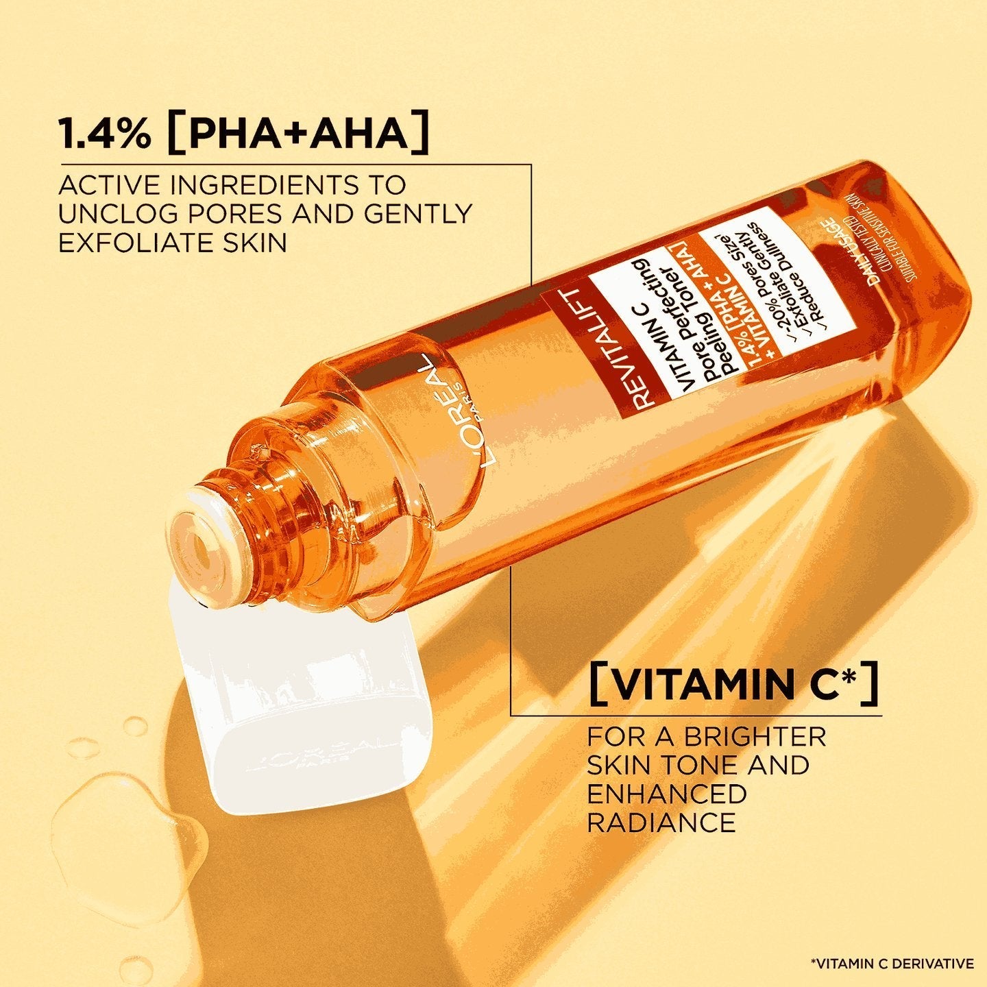 L'Oréal Paris Revitalift Clinical Tonique Peeling Perfecteur de Pores à la Vitamine C 180 ml