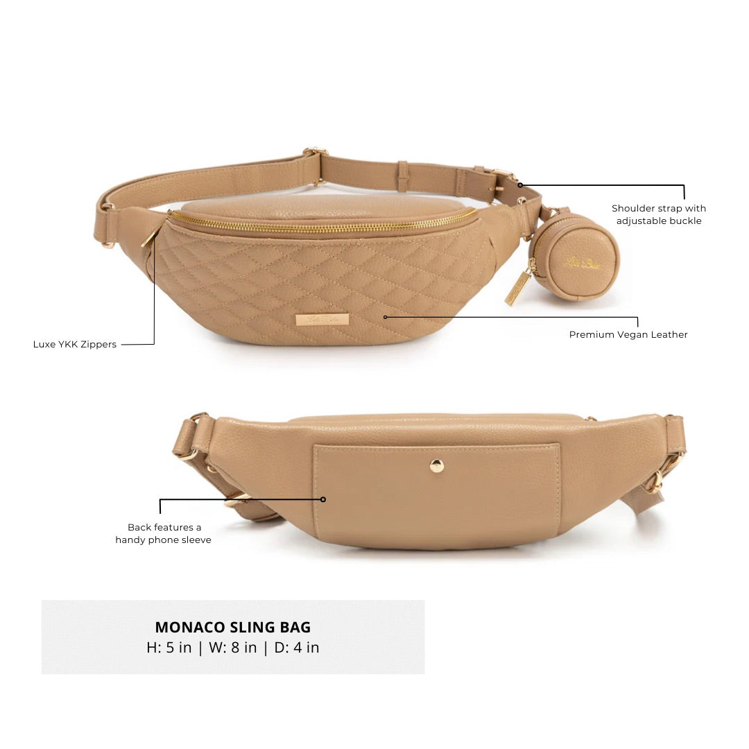 Monaco Sling Bag | Latte Brown