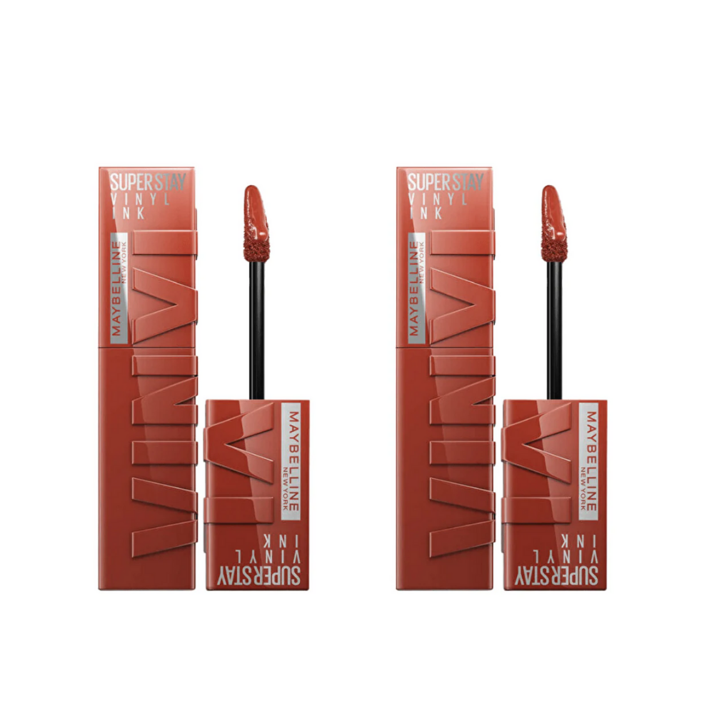 Rouge à lèvres liquide brillant longue tenue Super Stay Vinyl Ink de Maybelline New York - 130 Extra - Lot de 2