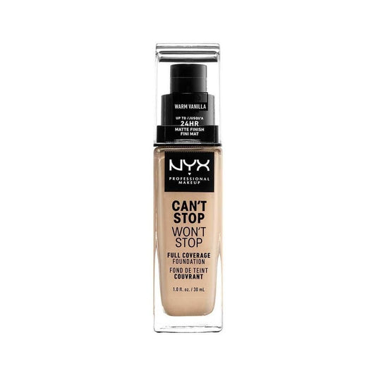 NYX Professional Makeup Foundation - Can't Stop Won't Stop Full Coverage Foundation  6.3 Warm Vanilla 30ml
