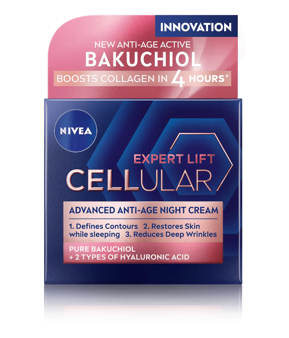 Crème de nuit anti-âge Nivea Cellular Expert Lift Pure Bakuchiol + HA 50 ml