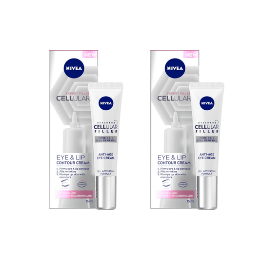 Crème contour des yeux anti-âge Nivea Hyaluron Cellular Filler 15 ml - Lot de 2