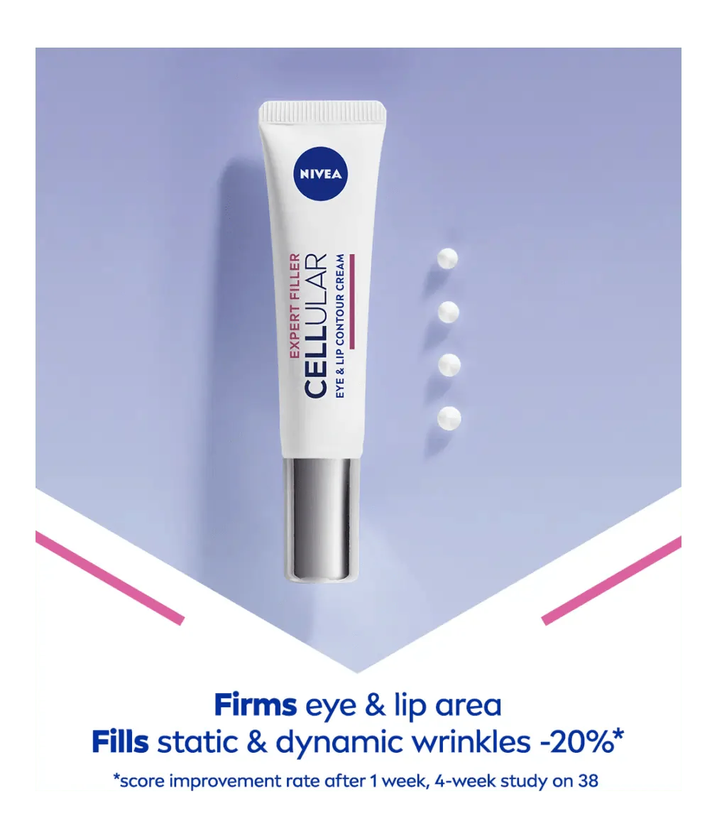 Nivea Hyaluron Cellular Filler Anti-Age Eye Cream 15ml / 0.5 fl.oz - 3 Pack
