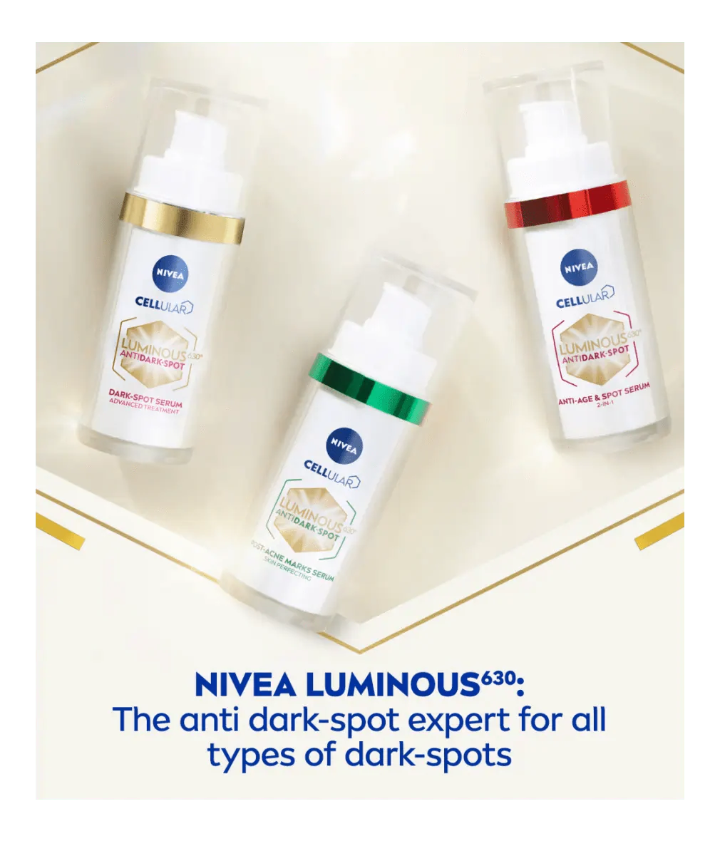 Nivea Luminous 630 Anti-Age & Dark Spot 2-in-1 Serum with Collagen Booster 30ml / 1 fl.oz - 2 Pack