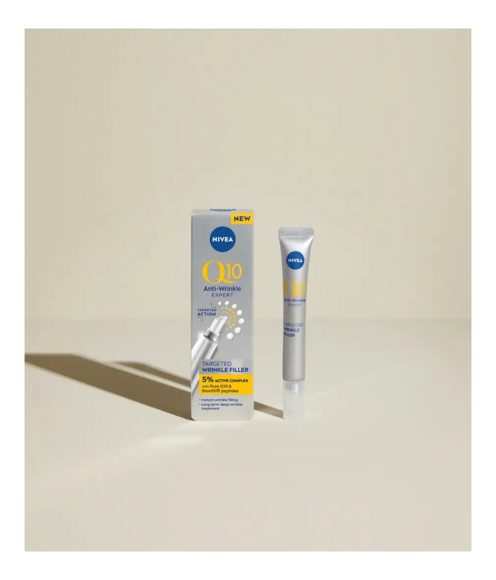 Sérum anti-rides Nivea Q10 Power, combleur de rides avec peptides Bioxifill, 15 ml