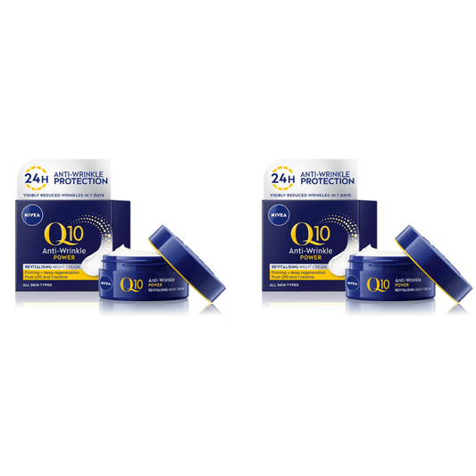 Nivea Q10 Power Anti-Wrinkle + Firming Night Cream 50ml / 1.7 fl oz - 2 Pack