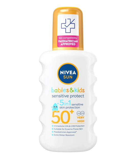 Nivea Sun Kids Sensitive Protect SPF 50+ Sun Lotion Spray 200ml / 6.8 fl.oz