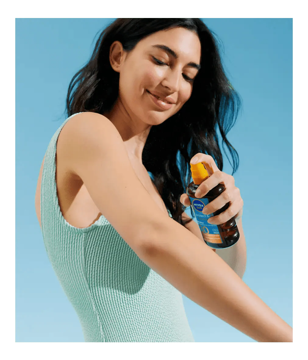 Nivea Sun Protect & Bronze Tan Activating Sun Cream Spray SPF50 200ml / 6.8 fl.oz - 3 Pack
