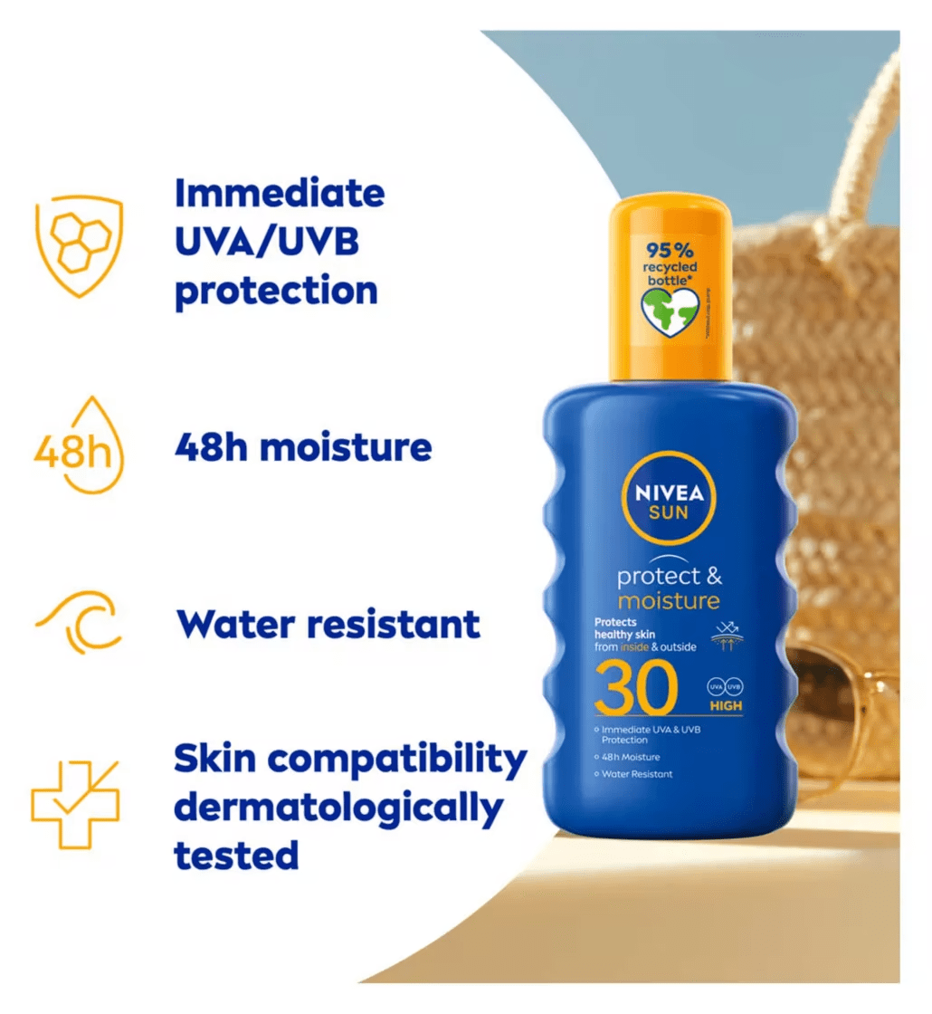Nivea Sun Protect & Moisture Sun Cream Spray SPF30 200ml / 6.8 fl.oz
