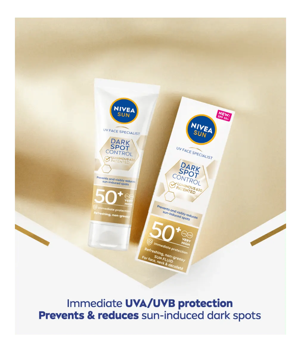 Nivea Sun UV Face Luminous 630 Spot Control Sun Fluid SPF50 40ml / 1.35 fl.oz - 2 Pack