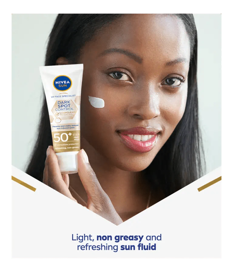 Nivea Sun UV Face Luminous 630 Spot Control Sun Fluid SPF50 40ml / 1.35 fl.oz - 2 Pack