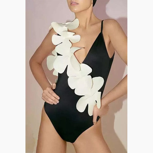Siamese Conservative Covering Belly Thin Backless Sexy Skirt Swimsuit Women Chiffon Beach