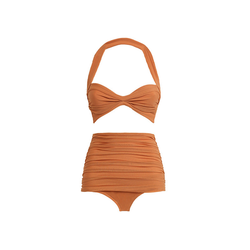 Halter High Waist Bikini Vacation Beach Swimsuit Swimsuit for Women