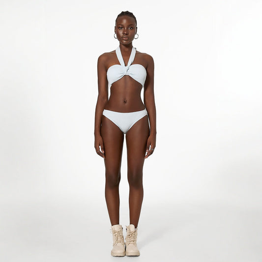 Split Swimsuit Women Spring Seaside Hollow Out Cutout Holiday Sexy Bikini Sexy Halter Swimsuit