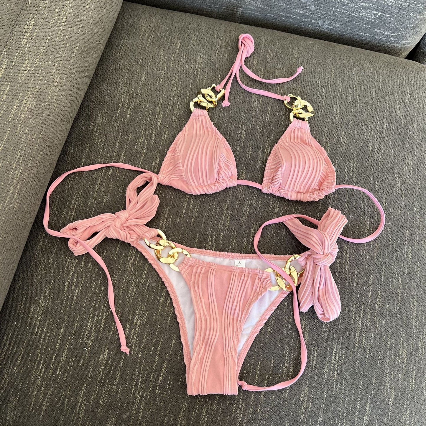 Sexy Split Swimsuit Chain Bikini Swimsuit Bikini