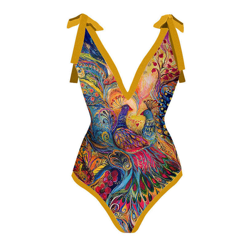 Sexy Siamese Conservative Cover Belly Thin Swimsuit Spring Bathing Suit Women Chiffon Beach Dress