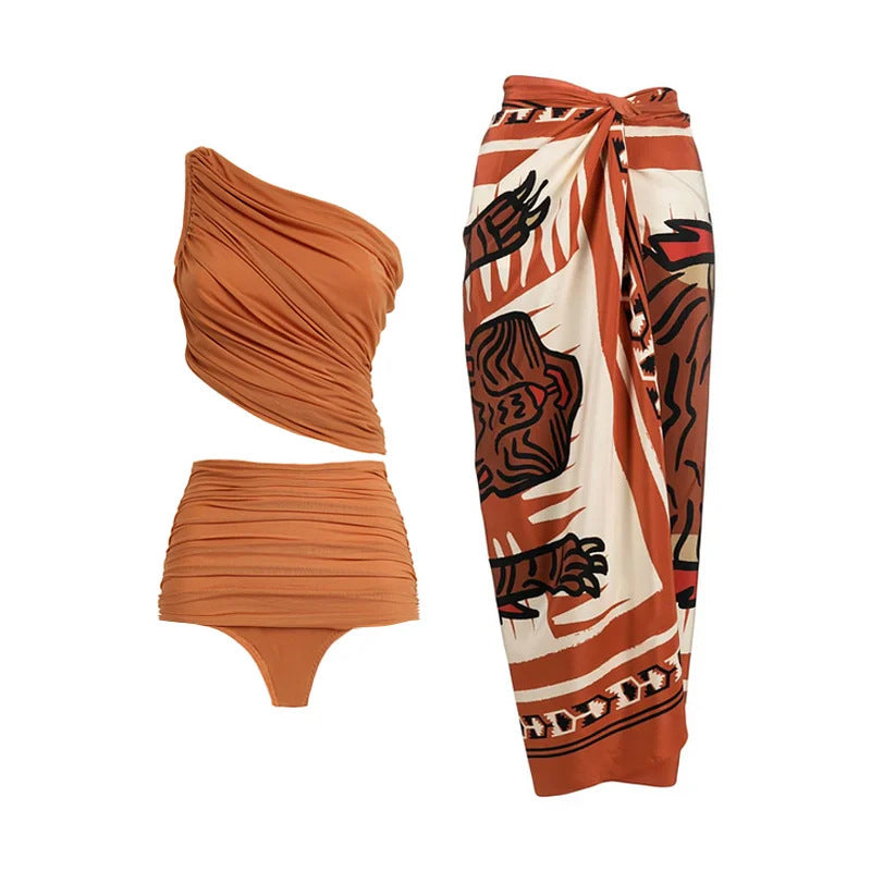 Halter High Waist Bikini Vacation Beach Swimsuit Swimsuit for Women