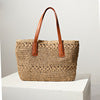 Woven Bag Women Straw Bag Elegant One Shoulder Straw Bag Portable Large Capacity Rattan Weave Bag Same Vacation Beach Bag