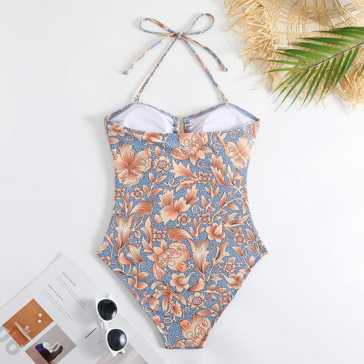Printing Sexy Retro One Piece Women Swimsuit Suit Belly Covering Slimming Swimsuit Vacation