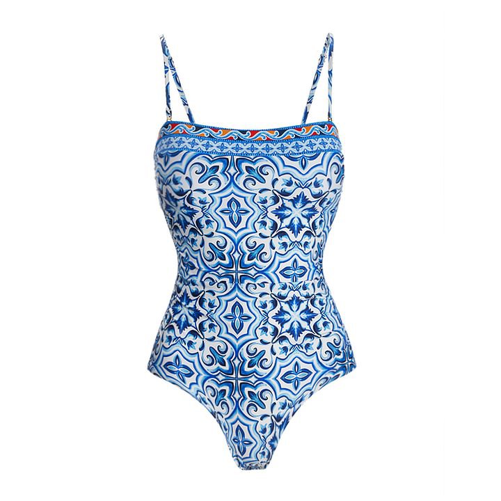 Slimming Printed One Piece Swimsuit Women