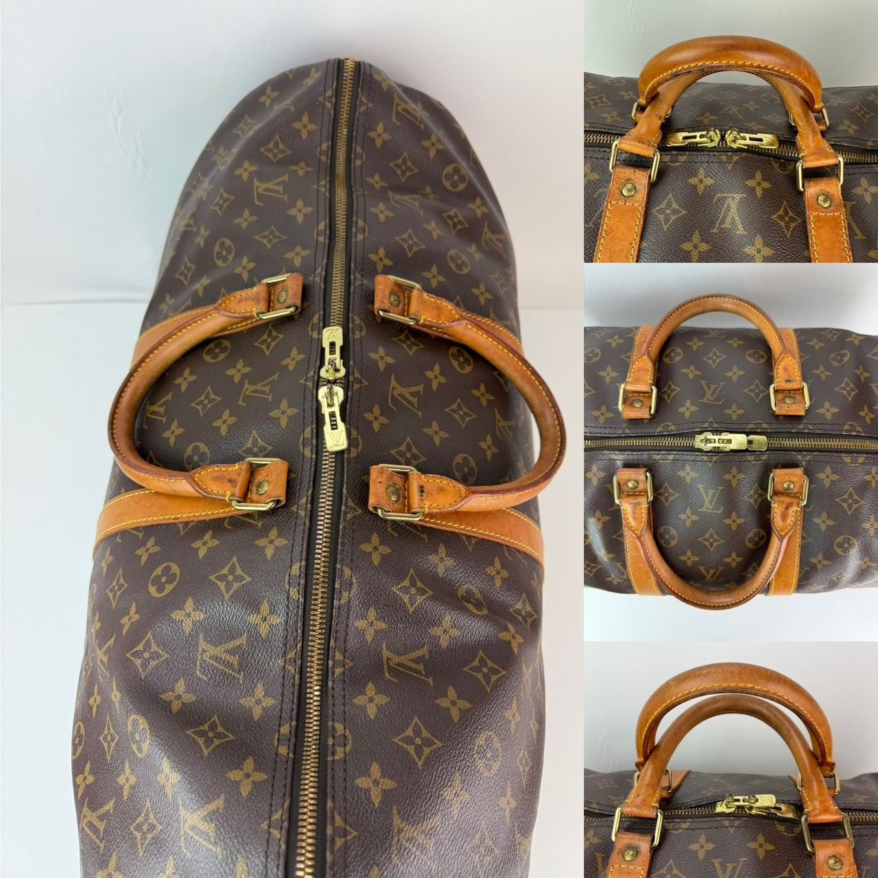 Sac de voyage Louis Vuitton Keepall 55 en toile monogrammée
